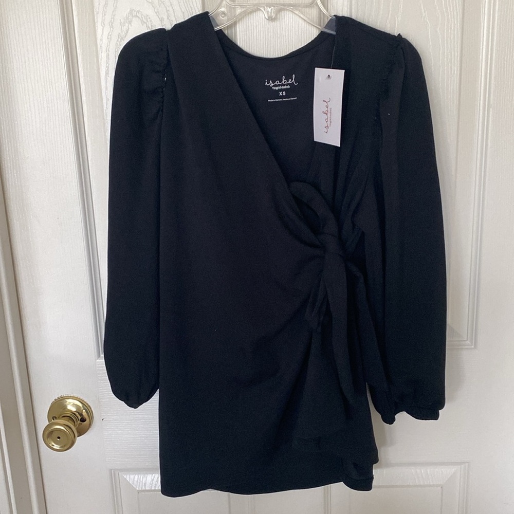 “Isabel” by Ingrid & Isabel black maternity top; XS; NWT